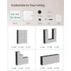 imageSONGMICS Cube Storage Organizer Set of 12 Plastic Cubes Closet Storage Shelves DIY Plastic Closet Cabinet Modular Bookcase Shelving with Doors for Bedroom Living Room Black and White ULPC34HV1Black  White