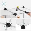 imageSONGMICS Cube Storage Organizer Set of 12 Plastic Cubes Closet Storage Shelves DIY Plastic Closet Cabinet Modular Bookcase Shelving with Doors for Bedroom Living Room Black and White ULPC34HV1White