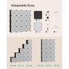 imageSONGMICS Cube Storage Organizer Set of 12 Plastic Cubes Closet Storage Shelves DIY Plastic Closet Cabinet Modular Bookcase Shelving with Doors for Bedroom Living Room Black and White ULPC34HV1Black  White
