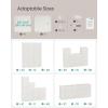 imageSONGMICS Cube Storage Organizer Set of 12 Plastic Cubes Closet Storage Shelves DIY Plastic Closet Cabinet Modular Bookcase Shelving with Doors for Bedroom Living Room Black and White ULPC34HV1Cream White