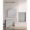 imageSONGMICS Cube Storage Organizer Set of 12 Plastic Cubes Closet Storage Shelves DIY Plastic Closet Cabinet Modular Bookcase Shelving with Doors for Bedroom Living Room Black and White ULPC34HV1Black  White