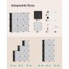 imageSONGMICS Cube Storage Organizer Set of 12 Plastic Cubes Closet Storage Shelves DIY Plastic Closet Cabinet Modular Bookcase Shelving with Doors for Bedroom Living Room Black and White ULPC34HV1Black  White