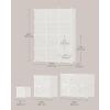 imageSONGMICS Cube Storage Organizer Set of 12 Plastic Cubes Closet Storage Shelves DIY Plastic Closet Cabinet Modular Bookcase Shelving with Doors for Bedroom Living Room Black and White ULPC34HV1Cream White