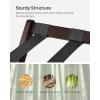 imageSONGMICS Luggage Rack Folding Suitcase Stand with Storage Shelf for Guest Room Hotel Bedroom HeavyDuty Holds up to 131 lb Chestnut Brown URLR007R01Chestnut Brown