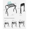 imageSONGMICS Luggage Rack Pack of 2 Luggage Racks for Guest Room Suitcase Stand Steel Frame Foldable for Bedroom Black URLR64B2Black