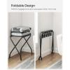 imageSONGMICS Luggage Rack Pack of 2 Luggage Racks for Guest Room Suitcase Stand Steel Frame Foldable for Bedroom Black URLR64B2Black
