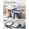 imageSONGMICS Luggage Rack Pack of 2 Luggage Racks for Guest Room Suitcase Stand Steel Frame Foldable for Bedroom Black URLR64B2Black