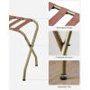 imageSONGMICS Luggage Rack Pack of 2 Luggage Racks for Guest Room Suitcase Stand Steel Frame Foldable for Bedroom Black URLR64B2Golden