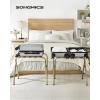 imageSONGMICS Luggage Rack Pack of 2 Luggage Racks for Guest Room Suitcase Stand Steel Frame Foldable for Bedroom Black URLR64B2Golden