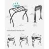 imageSONGMICS Luggage Rack Pack of 2 Luggage Racks for Guest Room Suitcase Stand Steel Frame Foldable for Bedroom Black URLR64B2Gray
