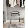 imageSONGMICS Luggage Rack Pack of 2 Luggage Racks for Guest Room Suitcase Stand Steel Frame Foldable for Bedroom Black URLR64B2Gray