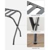 imageSONGMICS Luggage Rack Pack of 2 Luggage Racks for Guest Room Suitcase Stand Steel Frame Foldable for Bedroom Black URLR64B2Gray