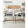 imageSONGMICS Luggage Rack Pack of 2 Luggage Racks for Guest Room Suitcase Stand Steel Frame Foldable for Bedroom Black URLR64B2Gray