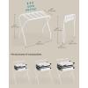 imageSONGMICS Luggage Rack Pack of 2 Luggage Racks for Guest Room Suitcase Stand Steel Frame Foldable for Bedroom Black URLR64B2White