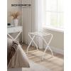 imageSONGMICS Luggage Rack Pack of 2 Luggage Racks for Guest Room Suitcase Stand Steel Frame Foldable for Bedroom Black URLR64B2White