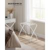 imageSONGMICS Luggage Rack Pack of 2 Luggage Racks for Guest Room Suitcase Stand Steel Frame Foldable for Bedroom Black URLR64B2White