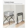 imageSONGMICS Luggage Rack for Guest Room Set of 2 Suitcase Stands Foldable Steel Frame for Hotel Bedroom Holds up to 110 lb 272 x 15 x 205 Inches Black URLR001B02Black