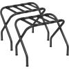 imageSONGMICS Luggage Rack for Guest Room Set of 2 Suitcase Stands Foldable Steel Frame for Hotel Bedroom Holds up to 110 lb 272 x 15 x 205 Inches Black URLR001B02Black
