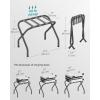 imageSONGMICS Luggage Rack for Guest Room Set of 2 Suitcase Stands Foldable Steel Frame for Hotel Bedroom Holds up to 110 lb 272 x 15 x 205 Inches Black URLR001B02Slate Gray