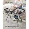 imageSONGMICS Luggage Rack for Guest Room Set of 2 Suitcase Stands Foldable Steel Frame for Hotel Bedroom Holds up to 110 lb 272 x 15 x 205 Inches Black URLR001B02Slate Gray
