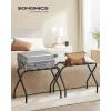 imageSONGMICS Luggage Rack for Guest Room Set of 2 Suitcase Stands Foldable Steel Frame for Hotel Bedroom Holds up to 110 lb 272 x 15 x 205 Inches Black URLR001B02Black