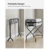 imageSONGMICS Luggage Rack for Guest Room Set of 2 Suitcase Stands Foldable Steel Frame for Hotel Bedroom Holds up to 110 lb 272 x 15 x 205 Inches Black URLR001B02Slate Gray
