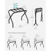 imageSONGMICS Luggage Rack for Guest Room Set of 2 Suitcase Stands Foldable Steel Frame for Hotel Bedroom Holds up to 110 lb 272 x 15 x 205 Inches Black URLR001B02Black