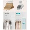 imageSONGMICS Pack of 50 Coat Hangers HeavyDuty Plastic Hangers NonSlip SpaceSaving Clothes Hangers 02 Inches Slim 165 Inches Wide 360 Swivel Silver Hook Light and Dark Gray UCRP20G50White  Dark Gray