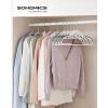 imageSONGMICS Pack of 50 Coat Hangers HeavyDuty Plastic Hangers NonSlip SpaceSaving Clothes Hangers 02 Inches Slim 165 Inches Wide 360 Swivel Silver Hook Light and Dark Gray UCRP20G50White  Dark Gray