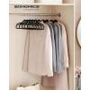 imageSONGMICS Pack of 50 Coat Hangers HeavyDuty Plastic Hangers NonSlip SpaceSaving Clothes Hangers 02 Inches Slim 165 Inches Wide 360 Swivel Silver Hook Light and Dark Gray UCRP20G50Black