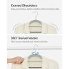 imageSONGMICS Pack of 50 Coat Hangers HeavyDuty Plastic Hangers NonSlip SpaceSaving Clothes Hangers 02 Inches Slim 165 Inches Wide 360 Swivel Silver Hook Light and Dark Gray UCRP20G50Light  Dark Gray