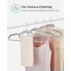 imageSONGMICS Pack of 50 Coat Hangers HeavyDuty Plastic Hangers NonSlip SpaceSaving Clothes Hangers 02 Inches Slim 165 Inches Wide 360 Swivel Silver Hook Light and Dark Gray UCRP20G50Light  Dark Gray
