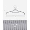 imageSONGMICS Pack of 50 Coat Hangers HeavyDuty Plastic Hangers NonSlip SpaceSaving Clothes Hangers 02 Inches Slim 165 Inches Wide 360 Swivel Silver Hook Light and Dark Gray UCRP20G50Light  Dark Gray