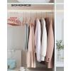 imageSONGMICS Pack of 50 Coat Hangers HeavyDuty Plastic Hangers NonSlip SpaceSaving Clothes Hangers 02 Inches Slim 165 Inches Wide 360 Swivel Silver Hook Light and Dark Gray UCRP20G50Light Pink  Rose Gold