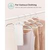 imageSONGMICS Pack of 50 Coat Hangers HeavyDuty Plastic Hangers NonSlip SpaceSaving Clothes Hangers 02 Inches Slim 165 Inches Wide 360 Swivel Silver Hook Light and Dark Gray UCRP20G50White  Dark Gray