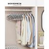 imageSONGMICS Pack of 50 Coat Hangers HeavyDuty Plastic Hangers NonSlip SpaceSaving Clothes Hangers 02 Inches Slim 165 Inches Wide 360 Swivel Silver Hook Light and Dark Gray UCRP20G50Light  Dark Gray