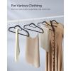 imageSONGMICS Pack of 50 Coat Hangers HeavyDuty Plastic Hangers NonSlip SpaceSaving Clothes Hangers 02 Inches Slim 165 Inches Wide 360 Swivel Silver Hook Light and Dark Gray UCRP20G50Black