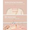 imageSONGMICS Pack of 50 Coat Hangers HeavyDuty Plastic Hangers NonSlip SpaceSaving Clothes Hangers 02 Inches Slim 165 Inches Wide 360 Swivel Silver Hook Light and Dark Gray UCRP20G50Light Pink  Rose Gold