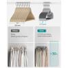 imageSONGMICS Pack of 50 Coat Hangers HeavyDuty Plastic Hangers NonSlip SpaceSaving Clothes Hangers 02 Inches Slim 165 Inches Wide 360 Swivel Silver Hook Light and Dark Gray UCRP20G50Light  Dark Gray