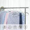 imageSONGMICS Pack of 50 Coat Hangers HeavyDuty Plastic Hangers NonSlip SpaceSaving Clothes Hangers 02 Inches Slim 165 Inches Wide 360 Swivel Silver Hook Light and Dark Gray UCRP20G50White  Dark Gray