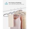 imageSONGMICS Pack of 50 Coat Hangers HeavyDuty Plastic Hangers NonSlip SpaceSaving Clothes Hangers 02 Inches Slim 165 Inches Wide 360 Swivel Silver Hook Light and Dark Gray UCRP20G50Light  Dark Gray