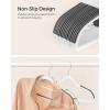 imageSONGMICS Pack of 50 Coat Hangers HeavyDuty Plastic Hangers NonSlip SpaceSaving Clothes Hangers 02 Inches Slim 165 Inches Wide 360 Swivel Silver Hook Light and Dark Gray UCRP20G50White  Dark Gray