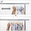 imageSONGMICS Pack of 50 Coat Hangers HeavyDuty Plastic Hangers NonSlip SpaceSaving Clothes Hangers 02 Inches Slim 165 Inches Wide 360 Swivel Silver Hook Light and Dark Gray UCRP20G50White  Dark Gray