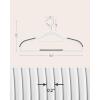 imageSONGMICS Pack of 50 Coat Hangers HeavyDuty Plastic Hangers NonSlip SpaceSaving Clothes Hangers 02 Inches Slim 165 Inches Wide 360 Swivel Silver Hook Light and Dark Gray UCRP20G50White  Dark Gray