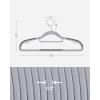 imageSONGMICS Pack of 50 Coat Hangers HeavyDuty Plastic Hangers NonSlip SpaceSaving Clothes Hangers 02 Inches Slim 165 Inches Wide 360 Swivel Silver Hook Light and Dark Gray UCRP20G50Light  Dark Gray