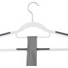 imageSONGMICS Pack of 50 Coat Hangers HeavyDuty Plastic Hangers NonSlip SpaceSaving Clothes Hangers 02 Inches Slim 165 Inches Wide 360 Swivel Silver Hook Light and Dark Gray UCRP20G50White  Dark Gray