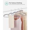 imageSONGMICS Pack of 50 Coat Hangers HeavyDuty Plastic Hangers NonSlip SpaceSaving Clothes Hangers 02 Inches Slim 165 Inches Wide 360 Swivel Silver Hook Light and Dark Gray UCRP20G50Light  Dark Gray