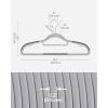 imageSONGMICS Pack of 50 Coat Hangers HeavyDuty Plastic Hangers NonSlip SpaceSaving Clothes Hangers 02 Inches Slim 165 Inches Wide 360 Swivel Silver Hook Light and Dark Gray UCRP20G50Light  Dark Gray