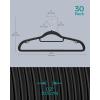 imageSONGMICS Pack of 50 Coat Hangers HeavyDuty Plastic Hangers NonSlip SpaceSaving Clothes Hangers 02 Inches Slim 165 Inches Wide 360 Swivel Silver Hook Light and Dark Gray UCRP20G50Black