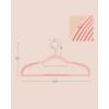 imageSONGMICS Pack of 50 Coat Hangers HeavyDuty Plastic Hangers NonSlip SpaceSaving Clothes Hangers 02 Inches Slim 165 Inches Wide 360 Swivel Silver Hook Light and Dark Gray UCRP20G50Light Pink  Rose Gold